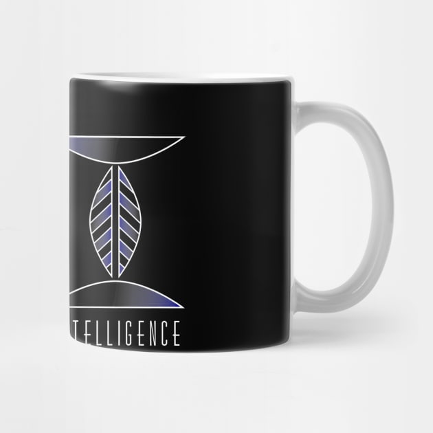 Artificial Intelligence | Geometric Letters Slogan Black by aRtVerse